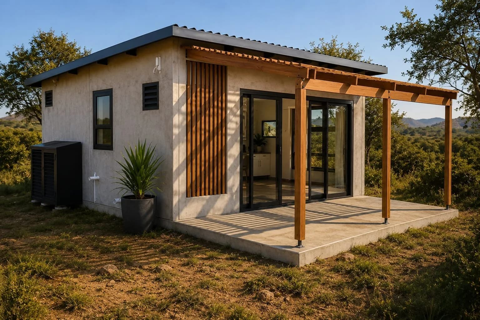 Compact Chalet with Pergola