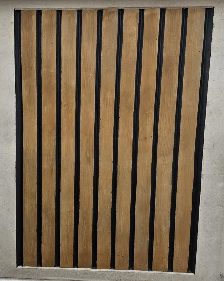 Timber slat feature panel